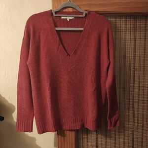 Naked Cashmere XS Sweater Red V Neck